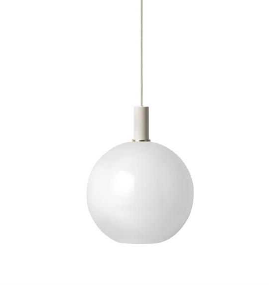 Taklampe Collect Sphere-Low Socket Lys grå-Takpendler-Ferm Living-Grå-Feg__5148+5110-Lightup.no