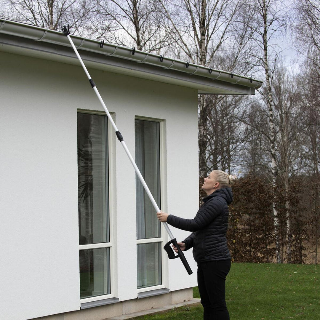 Teleskopstang for oppheng av lysslynger – 156–360 cm-Tilbehør-Konstsmide-Svart/sølv-3825-900-Lightup.no