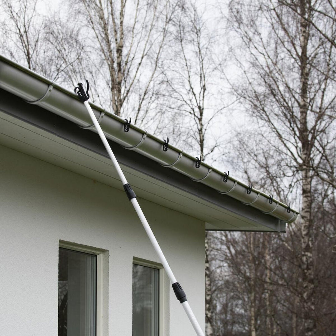 Teleskopstang for oppheng av lysslynger – 156–360 cm-Tilbehør-Konstsmide-Svart/sølv-3825-900-Lightup.no