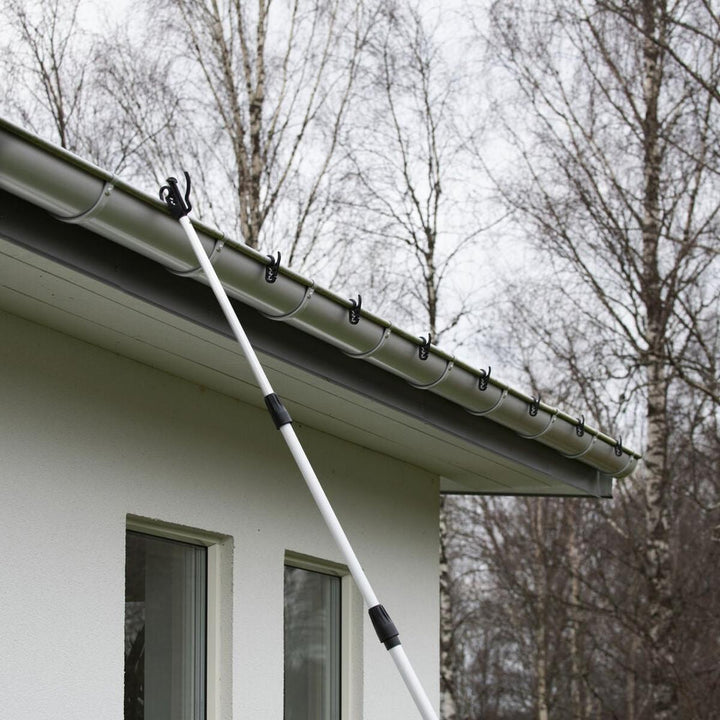 Teleskopstang for oppheng av lysslynger – 156–360 cm-Tilbehør-Konstsmide-Svart/sølv-3825-900-Lightup.no