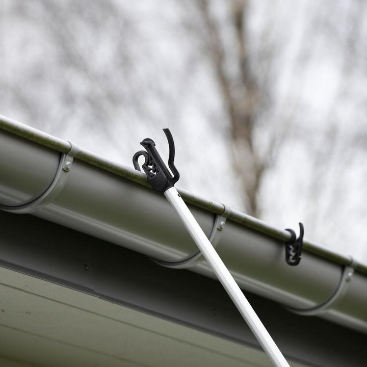 Teleskopstang for oppheng av lysslynger – 156–360 cm-Tilbehør-Konstsmide-Svart/sølv-3825-900-Lightup.no