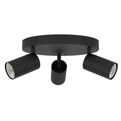 Telimbela smart connect.z rund taklampe med 3 spotter 2700-6500K RGB-Taklamper-Eglo-Svart-900336-Lightup.no
