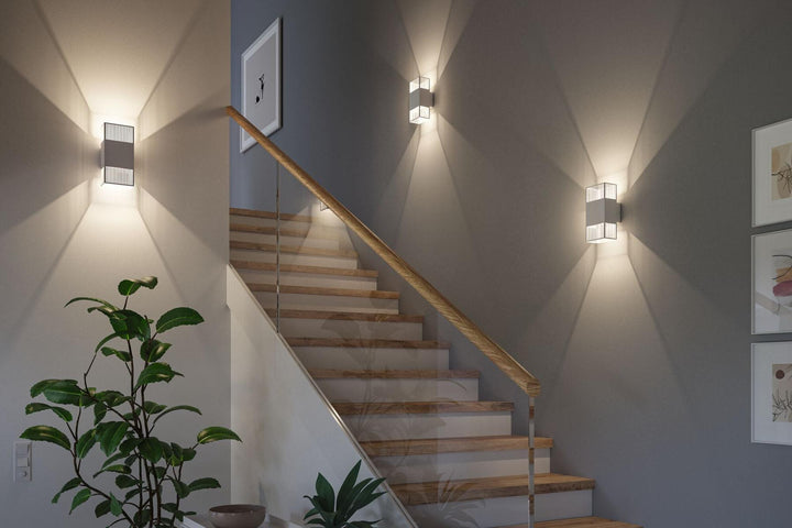 Tharin vegglampe opp/ned 2 x 3,7W 3000 Kelvin IP44-Utebelysning vegg opp og ned-Paulmann-Svart-PL-71251-Lightup.no