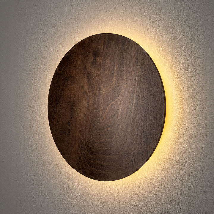 Timber rund vegglampe 35 cm 13W 3000 Kelvin-Vegglamper-Nowodvorski-Brun-N-11291-Lightup.no