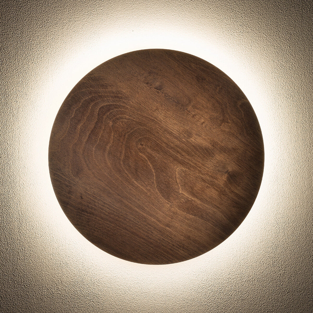 Timber rund vegglampe 35 cm 13W 3000 Kelvin-Vegglamper-Nowodvorski-Brun-N-11291-Lightup.no