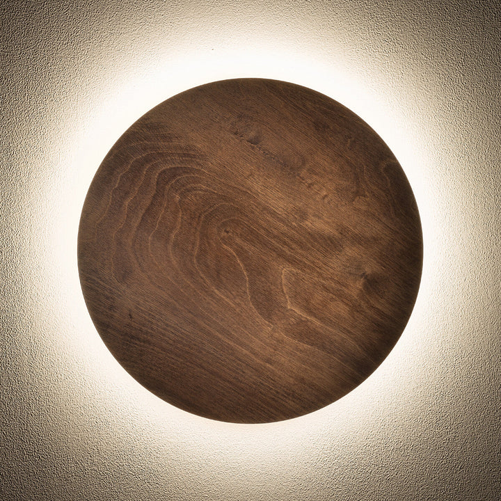 Timber rund vegglampe 35 cm 13W 3000 Kelvin-Vegglamper-Nowodvorski-Brun-N-11291-Lightup.no
