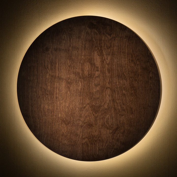 Timber rund vegglampe 50 cm 16W 3000 Kelvin-Vegglamper-Nowodvorski-Brun-N-11292-Lightup.no
