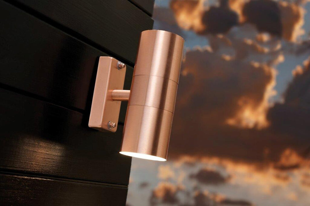 Tin duo vegglampe utendørs opp/ned IP54-Utebelysning vegg veggskjold-Nordlux-Kobber-21279930-Lightup.no