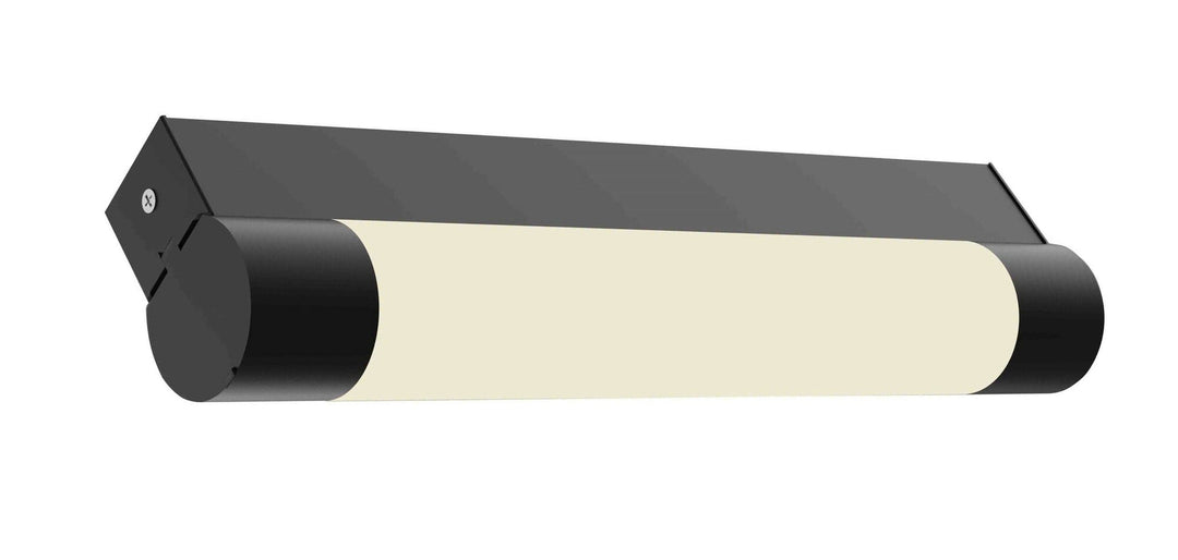 Titan 40 vegglampe for baderom 12W 2700 Kelvin IP44 m/stikkontakt - Dimbar-Baderomsbelysning vegglamper-NorDesign-Svart-364514005-Lightup.no