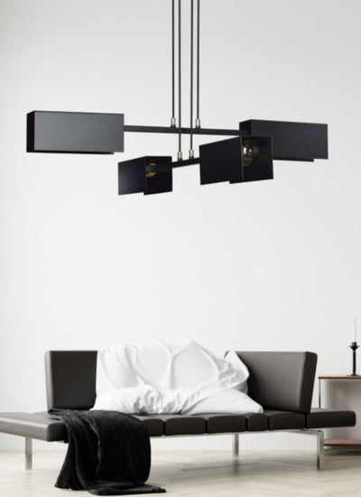 Tolos takpendel 4 lys - Svart-Takpendler-Emibig-633/4-Lightup.no