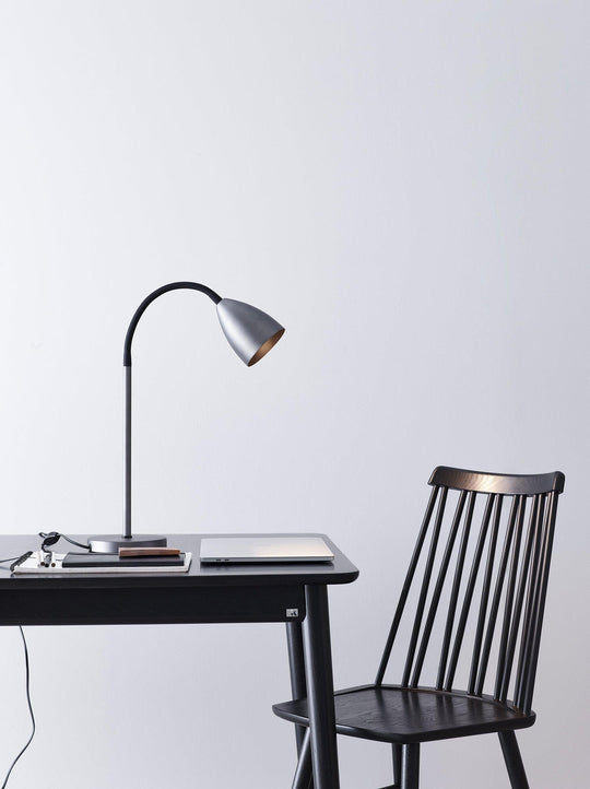 Trotsig bordlampe m/flex arm-Bordlamper-Belid-Grå-4172155-Lightup.no