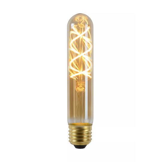 Tube E27 Filament LED T32 5W 2200K 15 cm dimbar - Amber-LED-pære E27 sokkel-Lucide-LC49035/05/62-Lightup.no