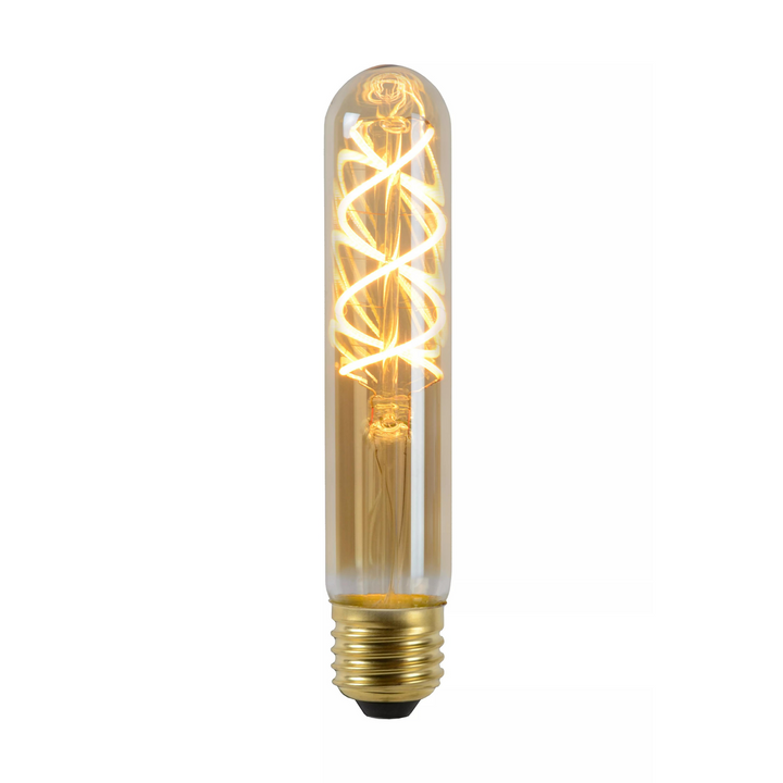 Tube E27 Filament LED T32 5W 2200K 15 cm dimbar - Amber-LED-pære E27 sokkel-Lucide-LC49035/05/62-Lightup.no