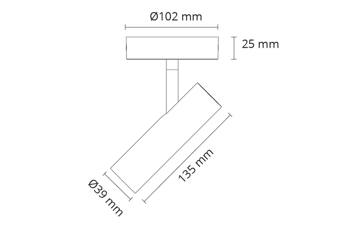 Tube Micro S takspot 7W 2000-2800K dim to warm-Taklamper-Sg Armaturen As-Hvit-3205373-Lightup.no