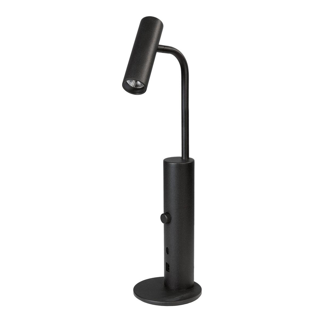 Tube micro bordlampe 3000 Kelvin med USB lading-Bordlamper-Sg Armaturen As-Svart-3080483-Lightup.no