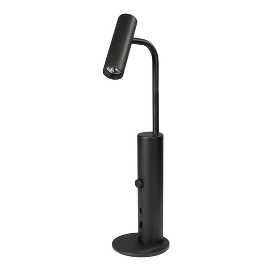 Tube micro bordlampe 3000 Kelvin med USB lading-Bordlamper-Sg Armaturen As-Svart-3080483-Lightup.no