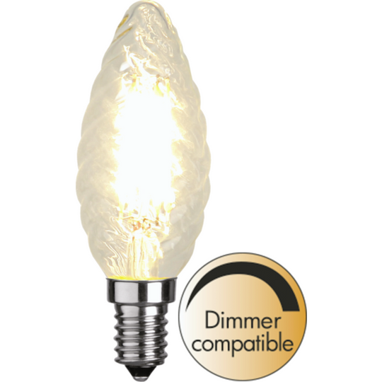 Tvist lyspære E14 4,2W - dimbar Klart glass-LED-pære E14 sokkel-Star Trading-Klar-351-04-1-Lightup.no
