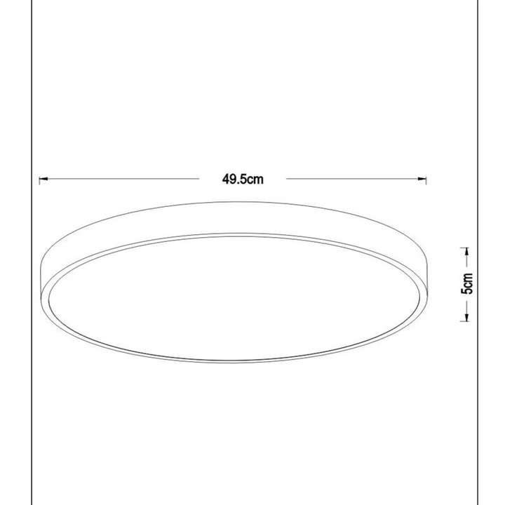 Unar taklampe Ø50cm 3 step dim-Taklamper-Lucide-Svart-LC79185/50/30-Lightup.no