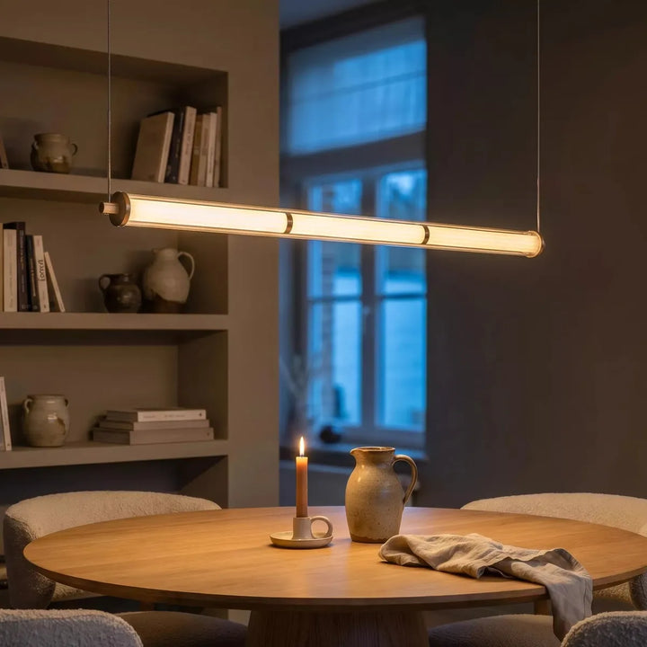 Valentine takpendel 122 cm 36W 2200/3000 kelvin - Dimbar-Takpendler-Lucide-Champagne-LC78405/36/05-Lightup.no