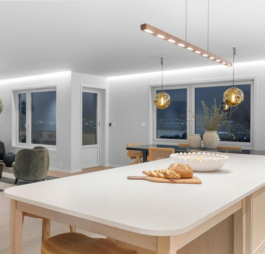Vanessa takpendel 128 cm opp/ned lys 2700 Kelvin-Takpendler-NorDesign-Valnøtt-101281253-Lightup.no