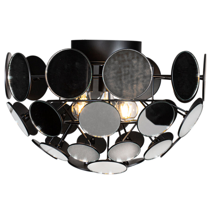 Vanita plafond 50 cm - Svart/Speil-Taklamper-By Rydens-Brs-4201990-7004-Lightup.no