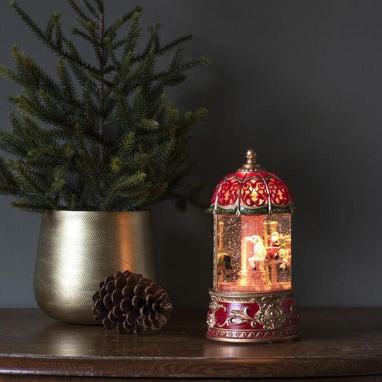 Vannfylt lyktekarusell-Julebelysning dekor og pynt-Konstsmide-Rød-4293–550-Lightup.no