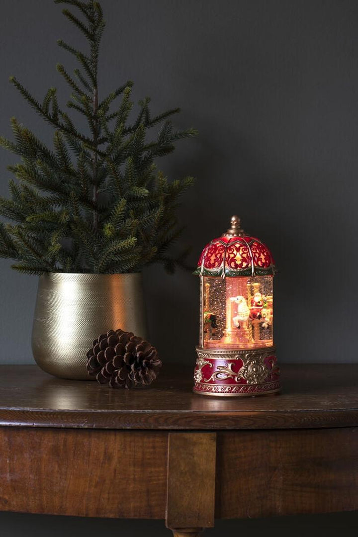 Vannlykt med karusell og LED-Julebelysning dekor og pynt-Konstsmide-Rød-4293-550-Lightup.no
