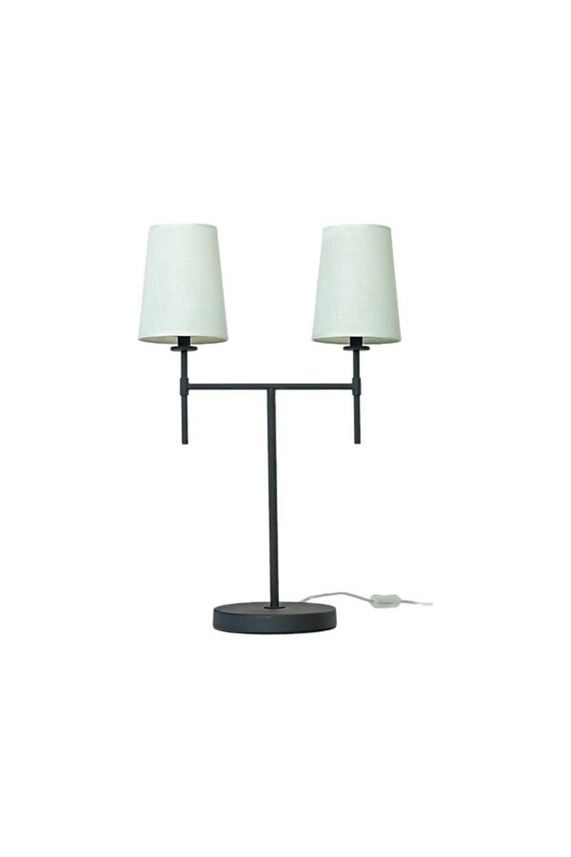 Verbier bordlampe 2-arm-Bordlamper-Aneta Lighting-Svart / Hvit-28086-15-01-Lightup.no