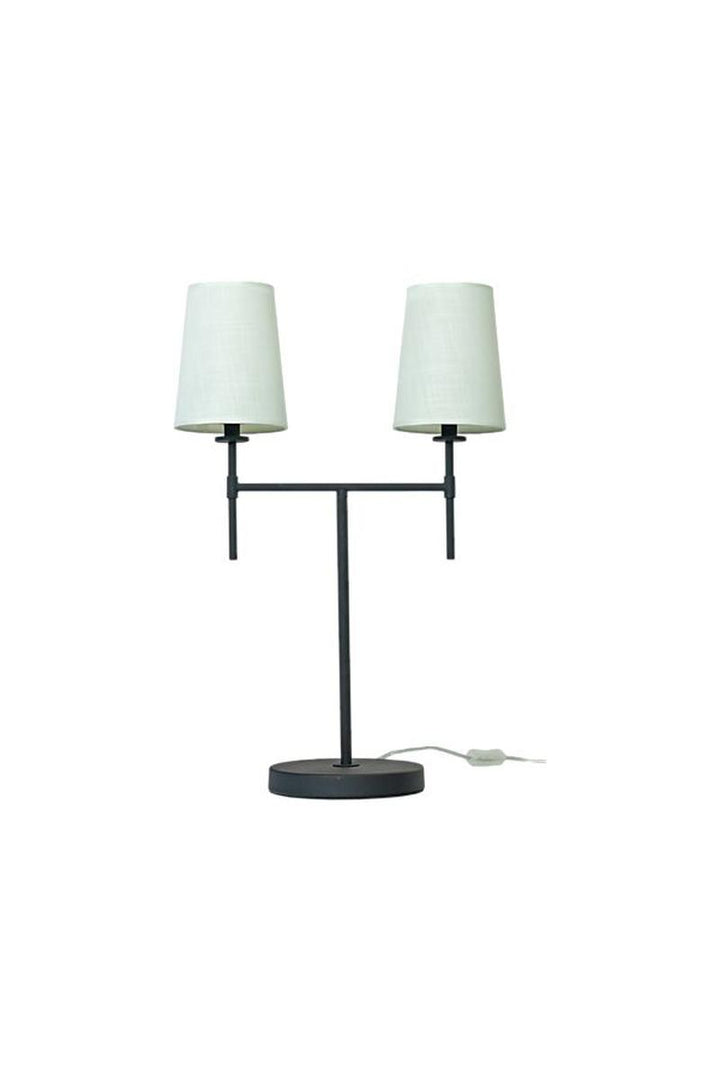 Verbier bordlampe 2-arm-Bordlamper-Aneta Lighting-Svart / Hvit-28086-15-01-Lightup.no