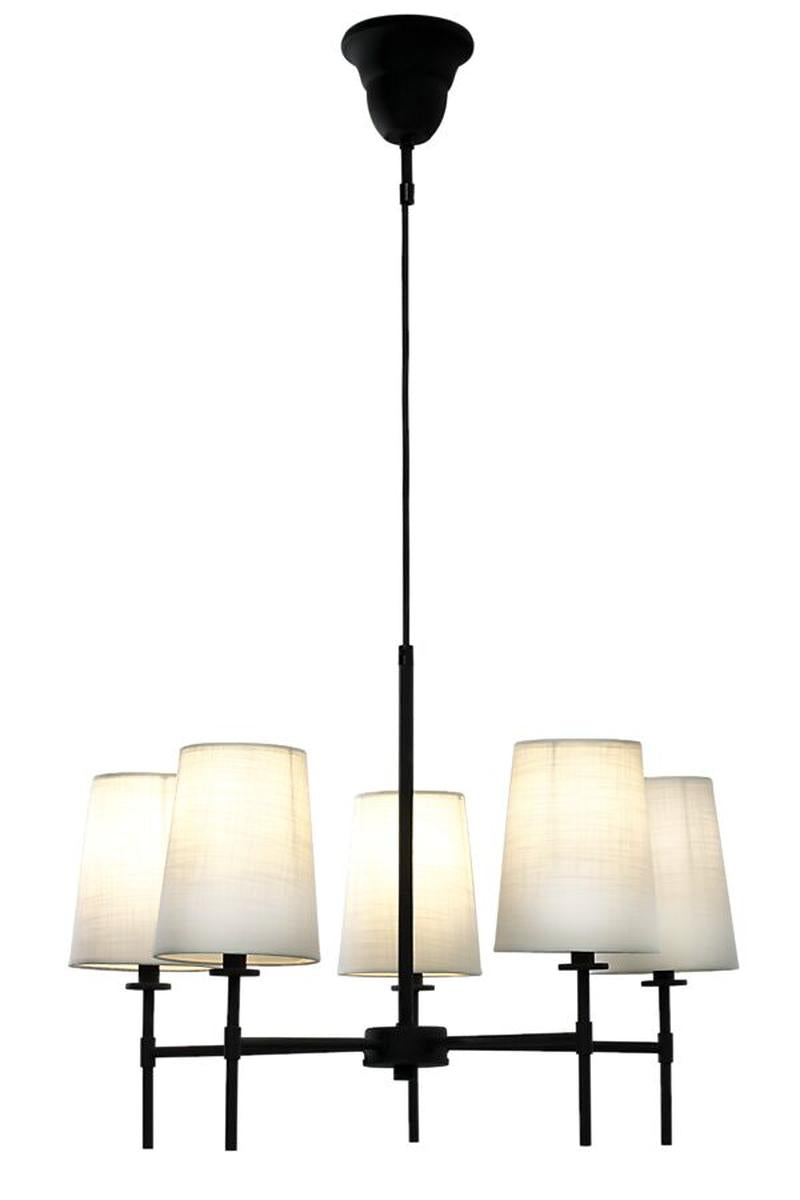 Verbier takkrone 5-lys-Takpendler-Aneta Lighting-Svart / Hvit-25087-15-01-Lightup.no