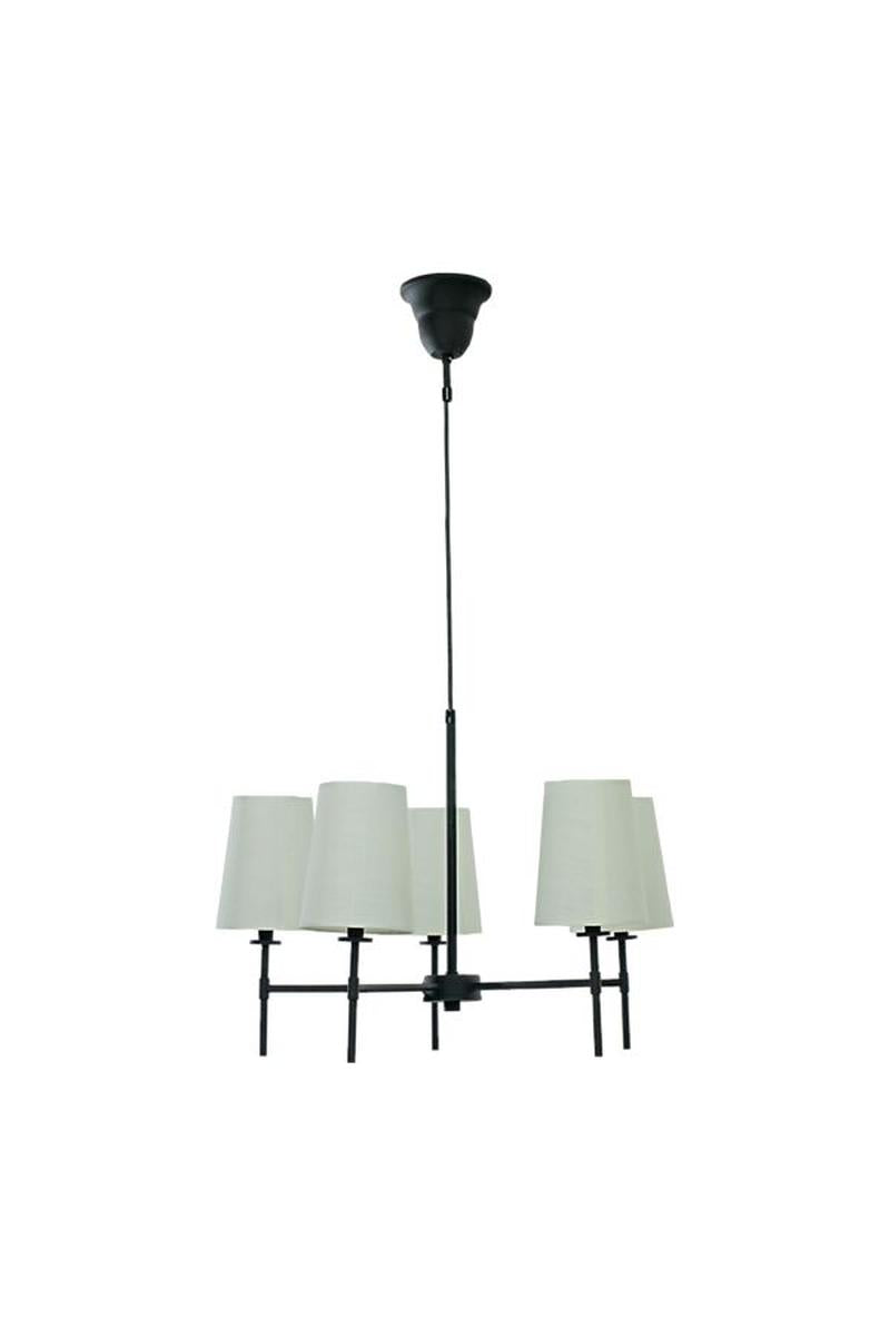Verbier takkrone 5-lys-Takpendler-Aneta Lighting-Svart / Hvit-25087-15-01-Lightup.no