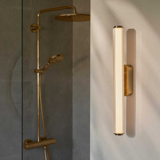 Virelle 50 cm vegglampe 12W 3000/4000 Kelvin IP44 - Dimbar-Baderomsbelysning vegglamper-Nordlux-Messing-2610241035-Lightup.no