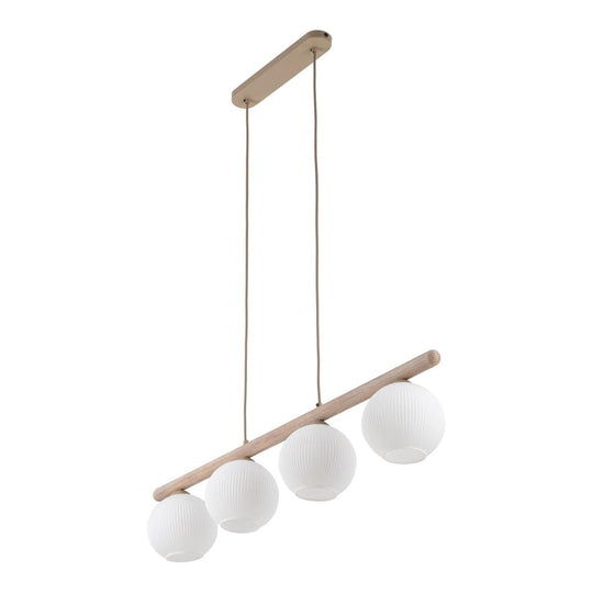 Virlo takpendel 4 lys-Takpendler-TK Lighting-Tre/Hvit-TK-11080-Lightup.no