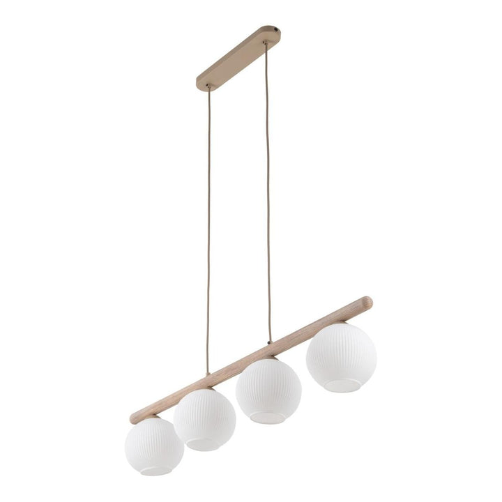 Virlo takpendel 4 lys-Takpendler-TK Lighting-Tre/Hvit-TK-11080-Lightup.no