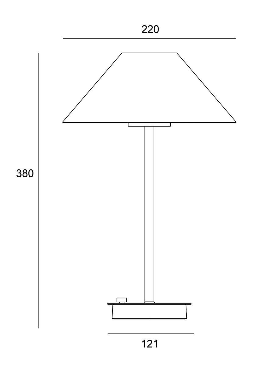 Volar oppladbar bordlampe 3,9W 2200 Kelvin IP44 - Dimbar-Bordlamper-NorDesign-Svart-171210505-Lightup.no