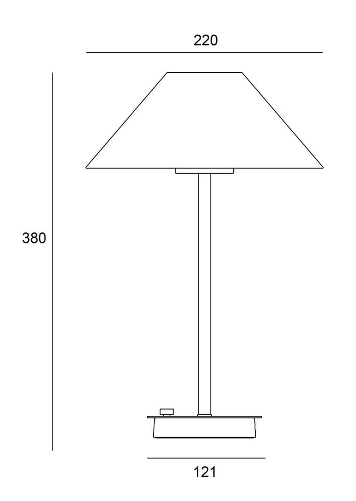 Volar oppladbar bordlampe 3,9W 2200 Kelvin IP44 - Dimbar-Bordlamper-NorDesign-Svart-171210505-Lightup.no