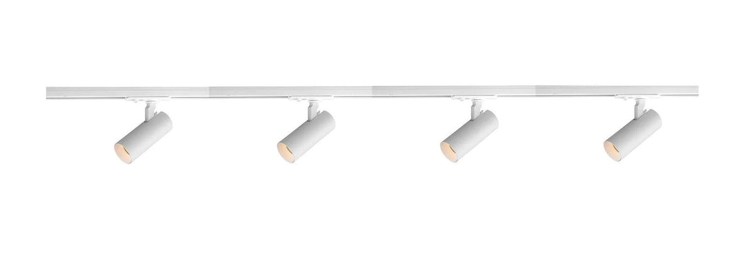 Vox Ezra spotskinne 4 spotter 2 meter 4x10W 3000K dimbar RA90 - Pure white-Spotskinner 230V-NorDesign-Hvit-389560206+389561306+389561206+164301006-4-Lightup.no
