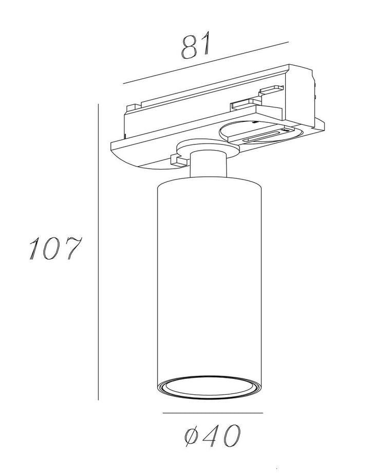 Vox Oz mini spot til spotskinne GU10 mini-Spotskinner 230V-NorDesign-Svart-781140105-Lightup.no