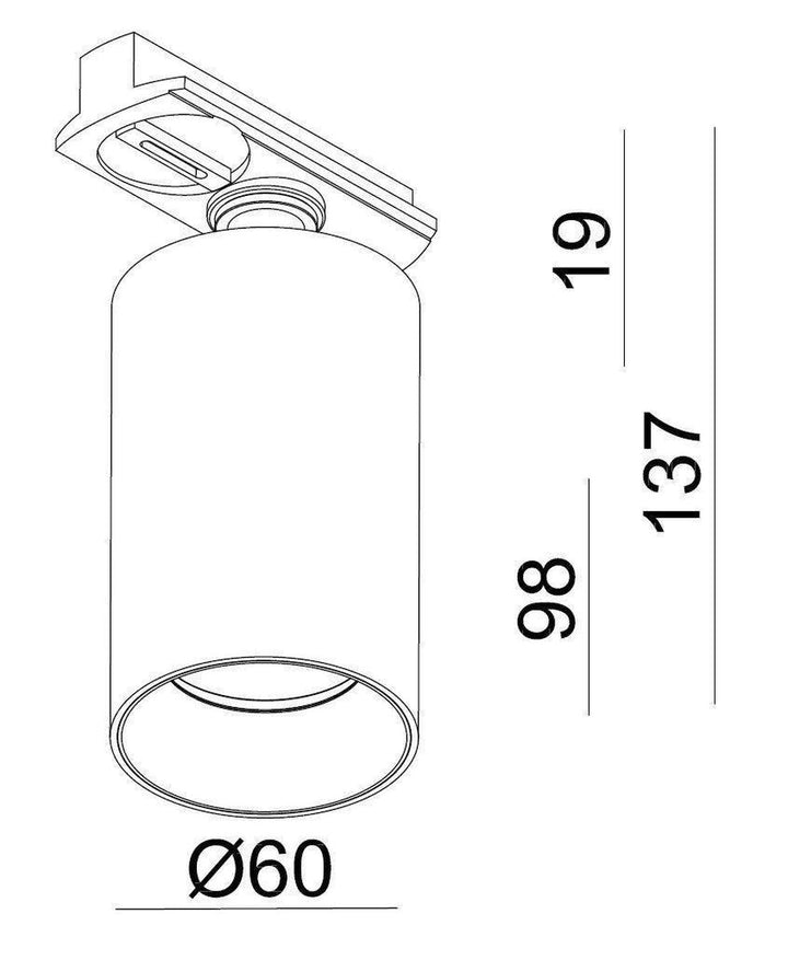Vox Oz spot (1T) - Hvit/Svart - Signal white-Spotskinner 230V-NorDesign-Hvit-784490106-Lightup.no