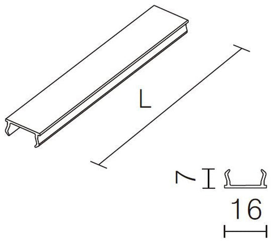Vox dekklist til skinne 1 meter-Spotskinner 230V-NorDesign-Pure white-389562706-Lightup.no