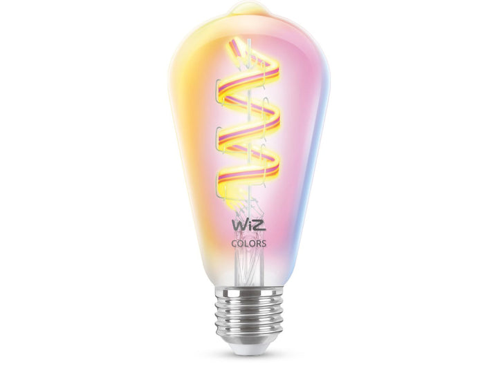 WiZ E27 Lyspære filament ST64 6,3W Wifi 2700-6500 Kelvin fullfarge RGB-Smartpærer E27-WiZ-929003267301-Lightup.no