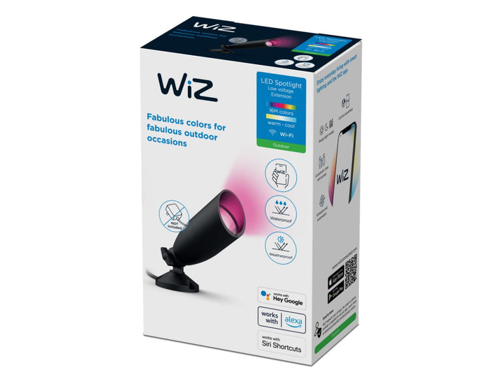 WiZ Ground smart spot 4W ekstraspot utendørs RGB Fullfarge Wifi - Svart-Utebelysning uplight-WiZ-929003258701-Lightup.no