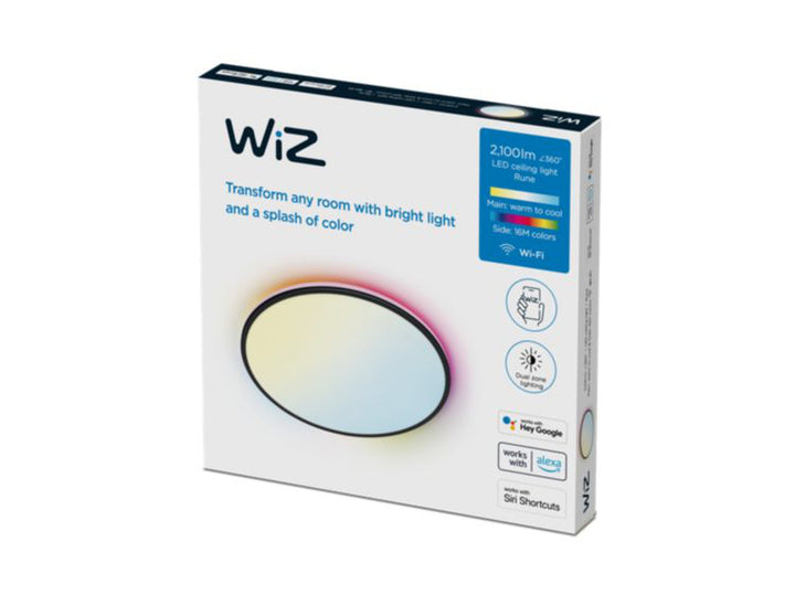 WiZ Smart Rune taklampe 21W 2700-6500K RGB Farge 40 cm Wîfi - Svart-Taklamper-WiZ-929003209222-Lightup.no