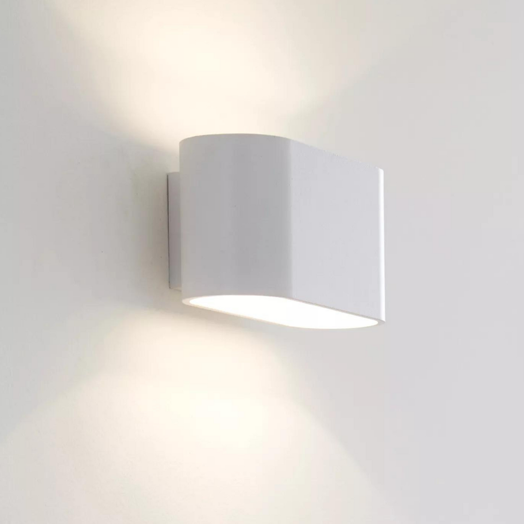 Xera oval vegglampe opp/ned lys-Vegglamper-Lucide-Svart / Gull-LC23254/01/30-Lightup.no