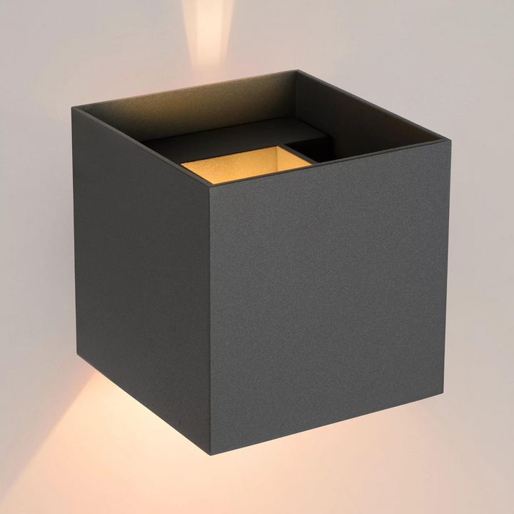 Xio square vegglampe opp/ned-Vegglamper-Lucide-Svart-LC09217/04/30-Lightup.no