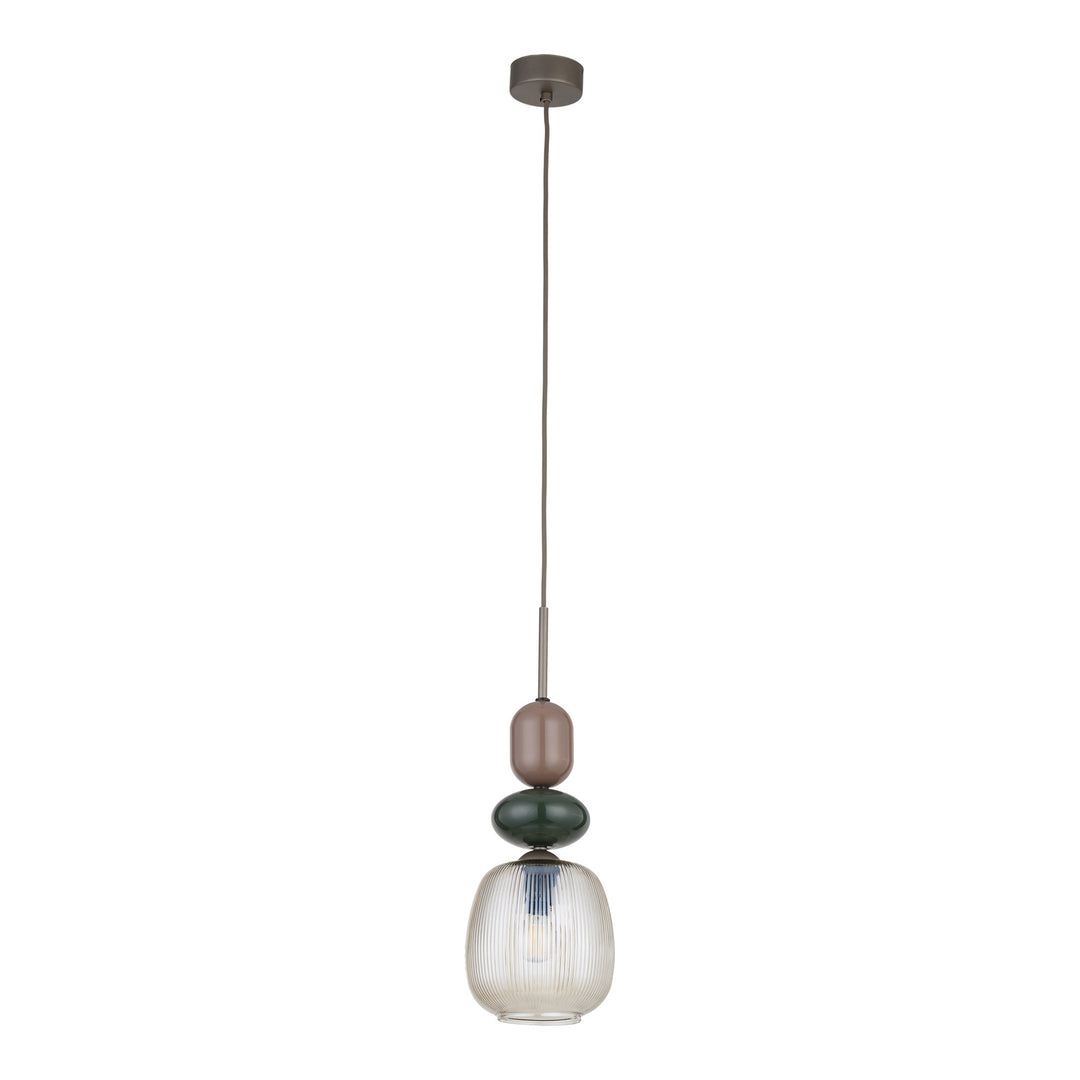 Zen botti takpendel 1-lys-Takpendler-TK Lighting-Brun / Grønn / Konjakk farget-TK-11875-Lightup.no