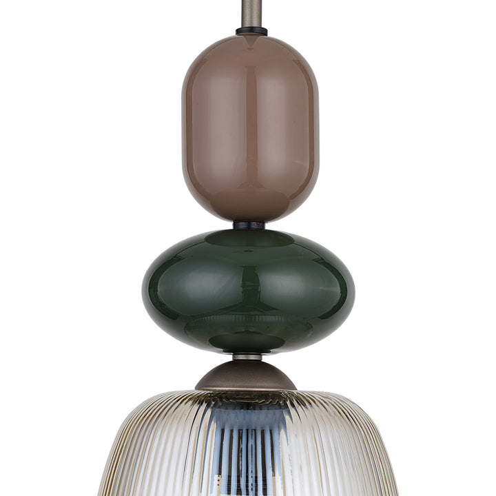 Zen botti takpendel 1-lys-Takpendler-TK Lighting-Brun / Grønn / Konjakk farget-TK-11875-Lightup.no