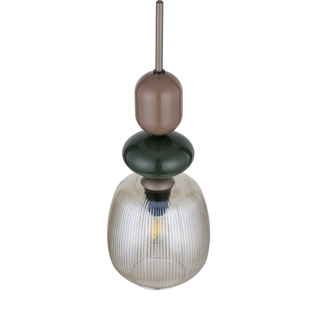 Zen botti takpendel 1-lys-Takpendler-TK Lighting-Brun / Grønn / Konjakk farget-TK-11875-Lightup.no