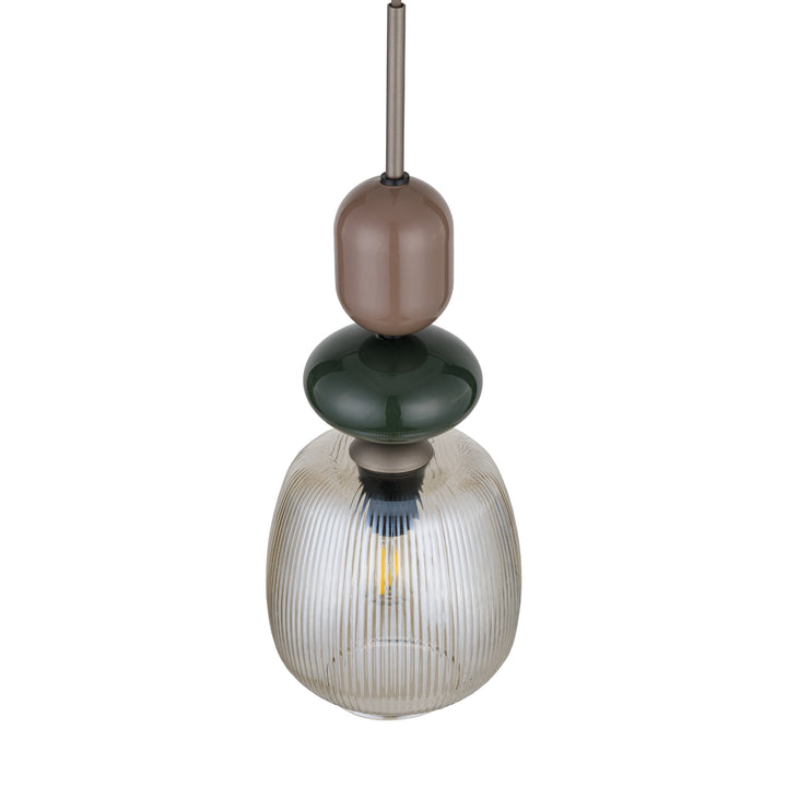 Zen botti takpendel 1-lys-Takpendler-TK Lighting-Brun / Grønn / Konjakk farget-TK-11875-Lightup.no