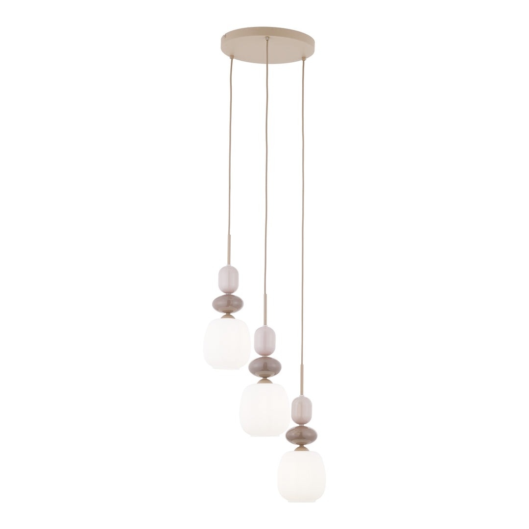 Zen botti takpendel 3-lys-Takpendler-TK Lighting-Brun / Grønn / Konjakk farget-TK-11877-Lightup.no